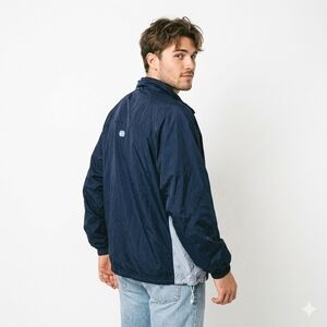 VINTAGE Nike Grey Tag Windbreaker Boxy 90s Oversized Fit (See Measurements)